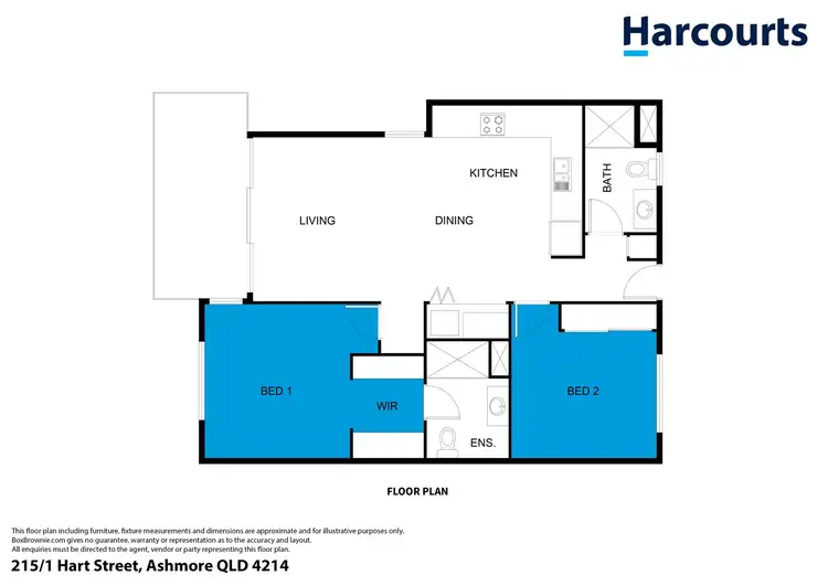 Floorplan of Homely apartment listing, 215/1 Hart Street, Ashmore QLD 4214