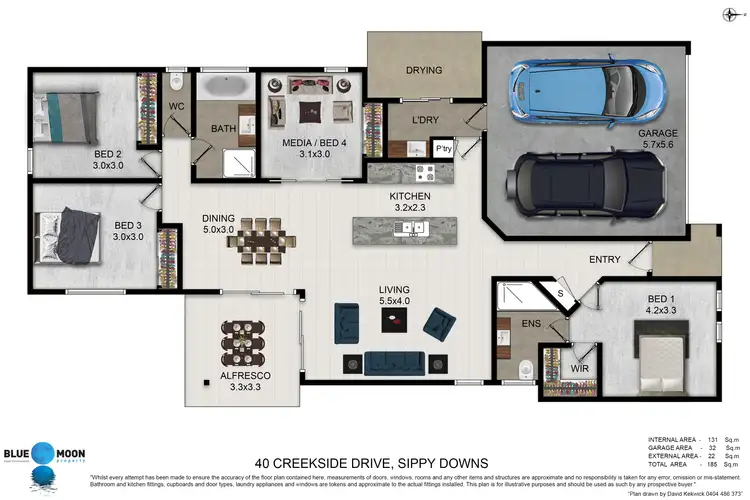 Floorplan of Homely house listing, 40 Creekside Drive, Sippy Downs QLD 4556