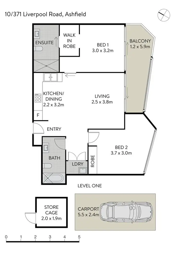 Floorplan of Homely unit listing, 10/371-377 Liverpool Road, Ashfield NSW 2131
