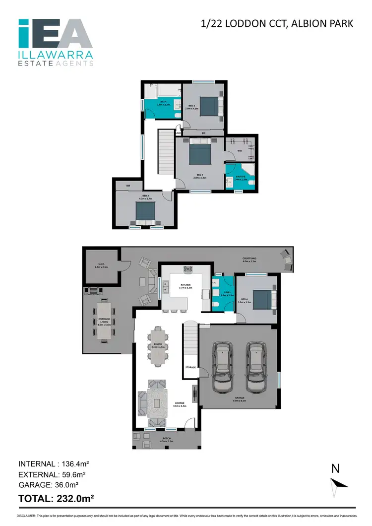 Floorplan of Homely house listing, 1/22 Loddon Circuit, Albion Park NSW 2527