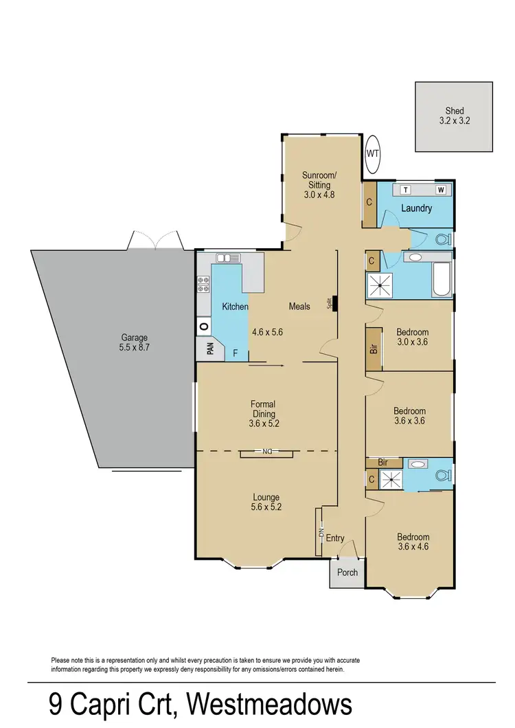 Floorplan of Homely house listing, 9 Capri Court, Westmeadows VIC 3049