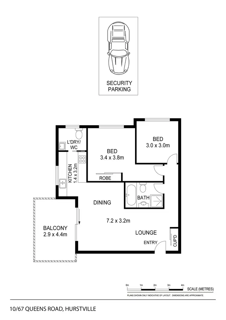 Floorplan of Homely unit listing, 10/67-69 Queens Road, Hurstville NSW 2220