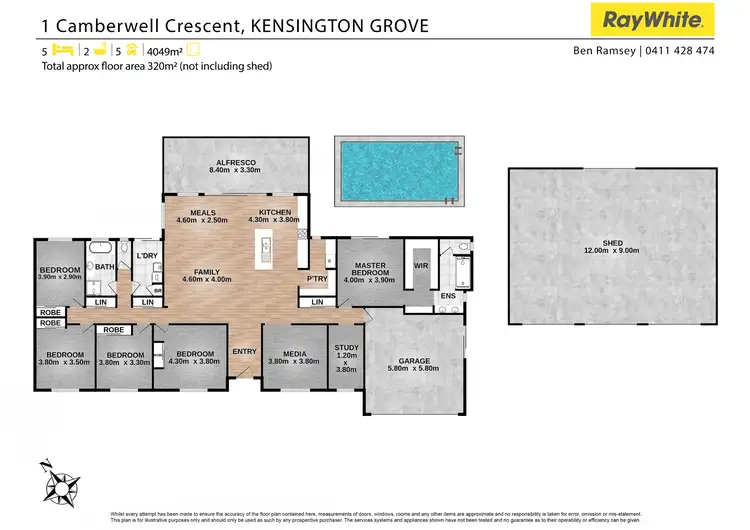 Floorplan of Homely house listing, 1 Camberwell Crescent, Kensington Grove QLD 4341