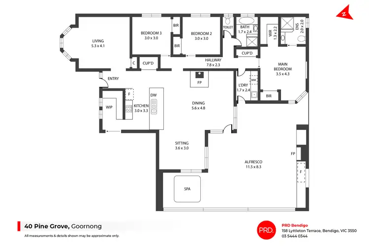 Floorplan of Homely house listing, 40 Pine Grove, Goornong VIC 3557