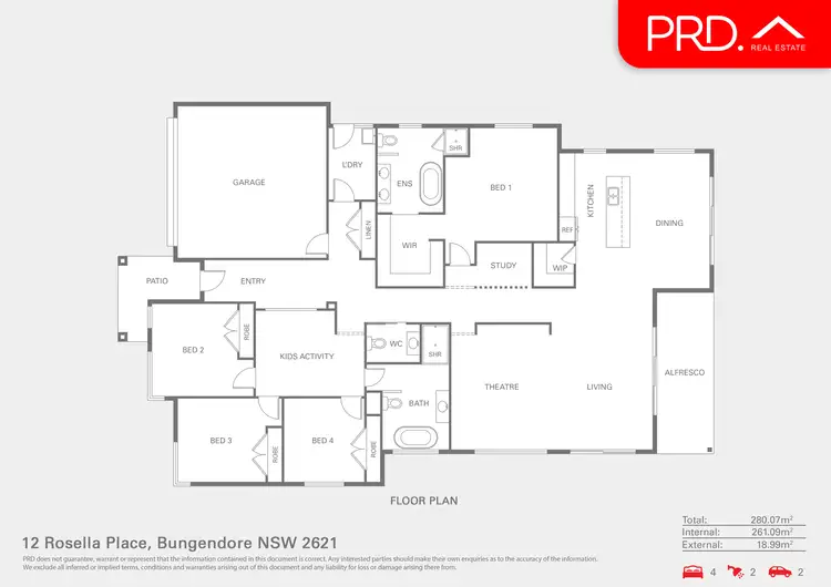 Floorplan of Homely house listing, 12 Rosella Place, Bungendore NSW 2621