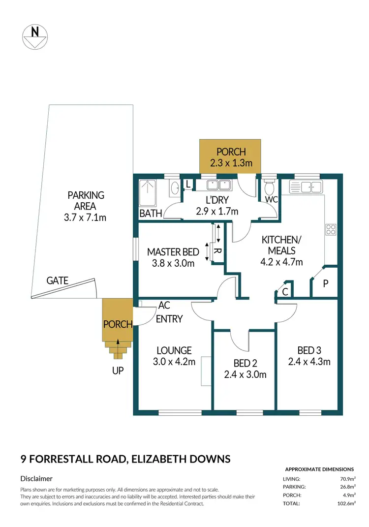 Floorplan of Homely house listing, 9 Forrestall Road, Elizabeth Downs SA 5113