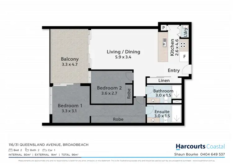 Floorplan of Homely apartment listing, 116/31 Queensland Avenue, Broadbeach QLD 4218