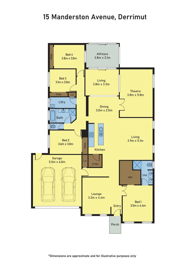 Floorplan of Homely house listing, 15 Manderston Avenue, Derrimut VIC 3026