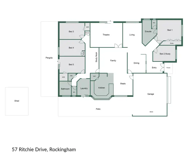 Floorplan of Homely house listing, 57 Ritchie Drive, Rockingham WA 6168