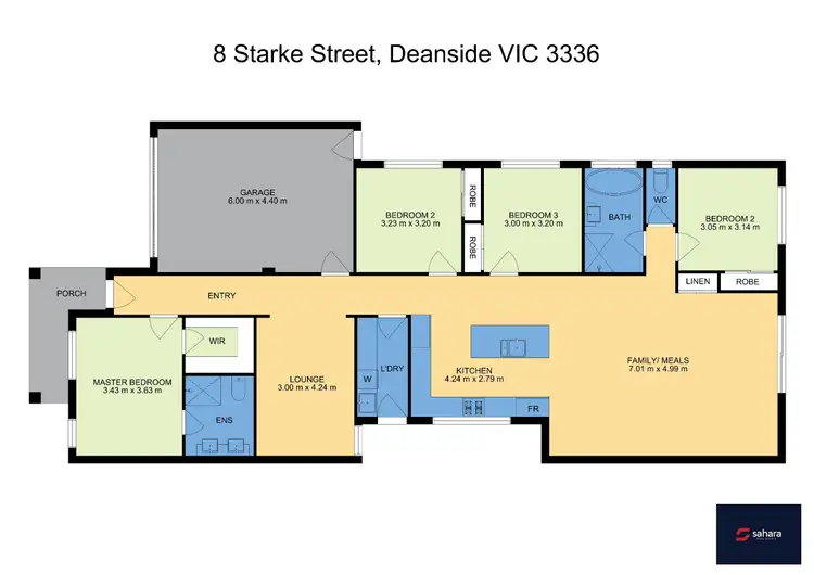Floorplan of Homely house listing, 8 Starke Street, Deanside VIC 3336