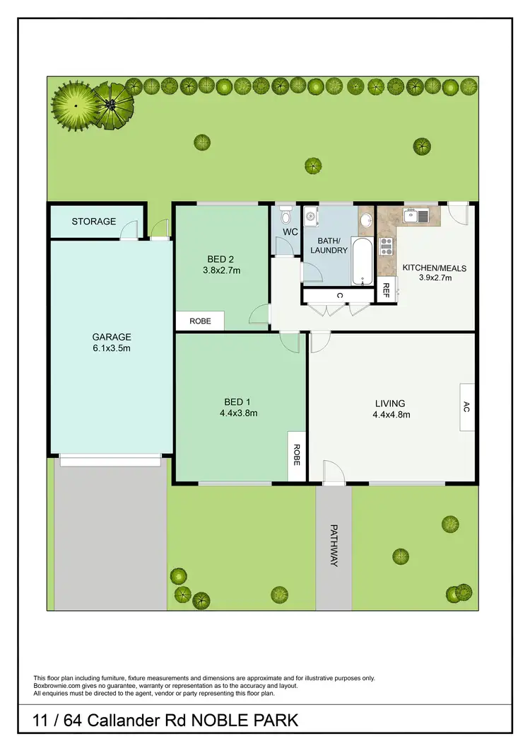 Floorplan of Homely unit listing, 11/64-66 Callander Road, Noble Park VIC 3174