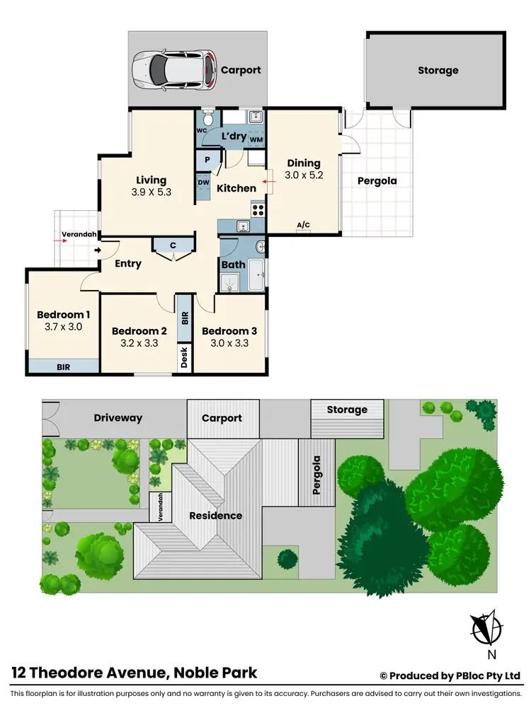 Floorplan of Homely house listing, 12 Theodore Avenue, Noble Park VIC 3174