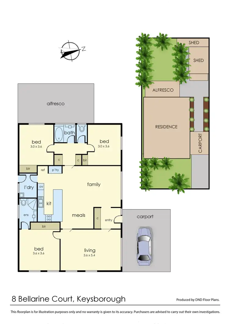 Floorplan of Homely house listing, 8 Bellarine Court, Keysborough VIC 3173