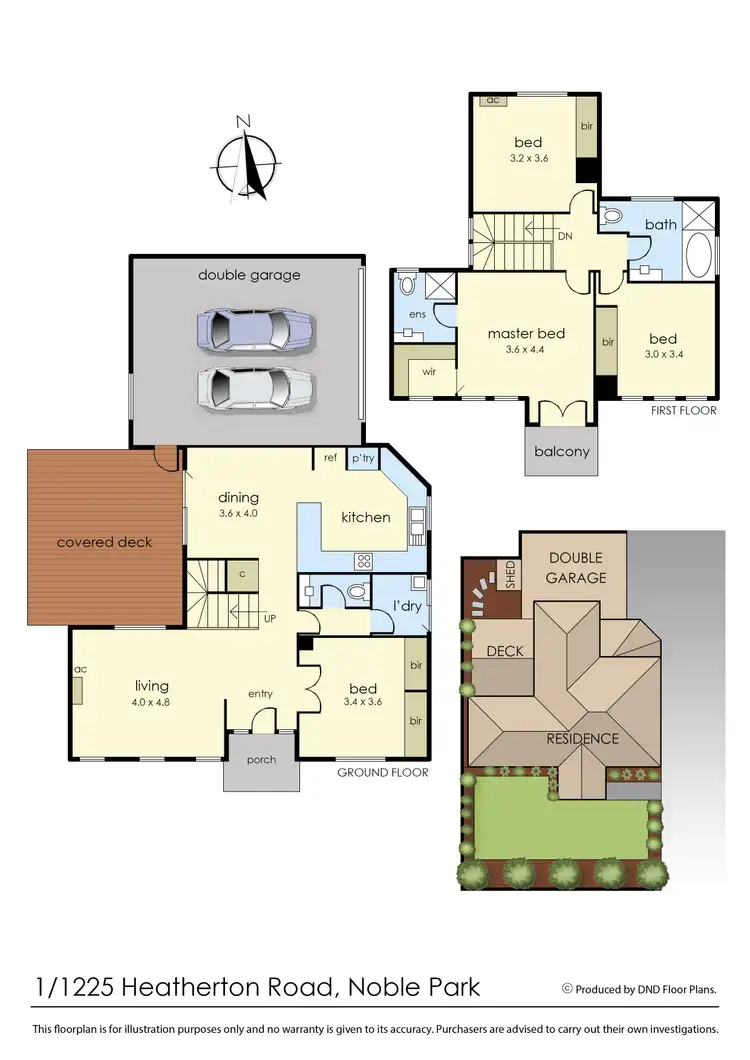 Floorplan of Homely townhouse listing, 1/1225 Heatherton Road, Noble Park VIC 3174