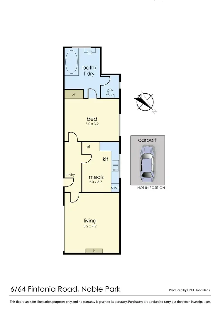 Floorplan of Homely unit listing, 6/64 Fintonia Road, Noble Park VIC 3174