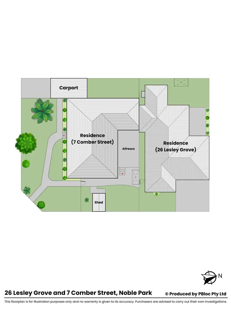 Floorplan of Homely block of units listing, 7 Comber Street & 26 Lesley Grove, Noble Park VIC 3174