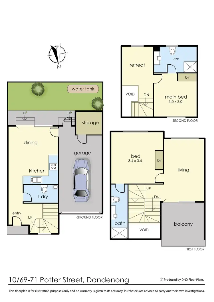 Floorplan of Homely townhouse listing, 10/69-71 Potter Street, Dandenong VIC 3175