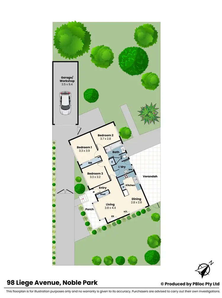 Floorplan of Homely house listing, 98 Liege Avenue, Noble Park VIC 3174