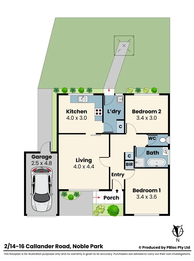 Floorplan of Homely unit listing, 2/14-16 Callander Road, Noble Park VIC 3174