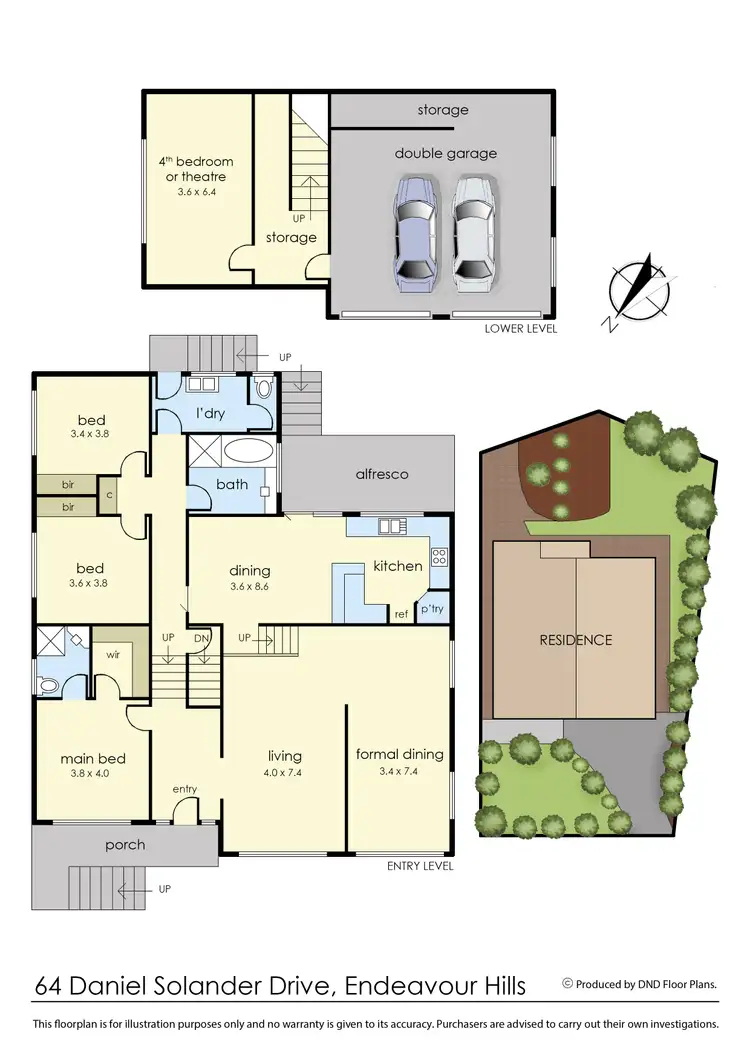Floorplan of Homely house listing, 64 Daniel Solander Drive, Endeavour Hills VIC 3802