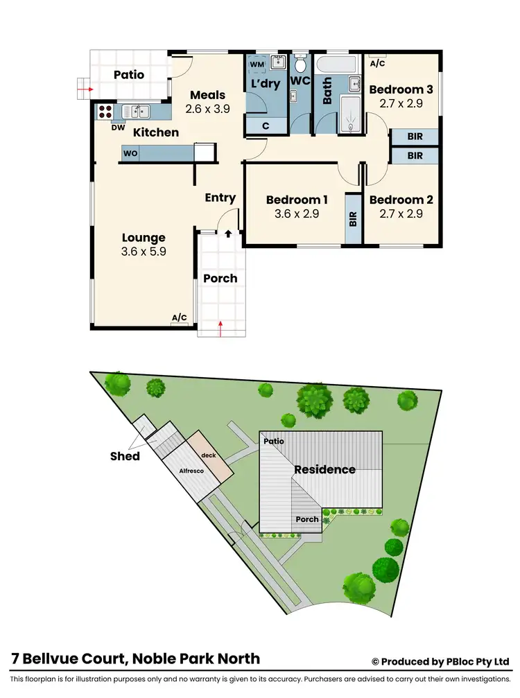 Floorplan of Homely house listing, 7 Bellvue Court, Noble Park North VIC 3174