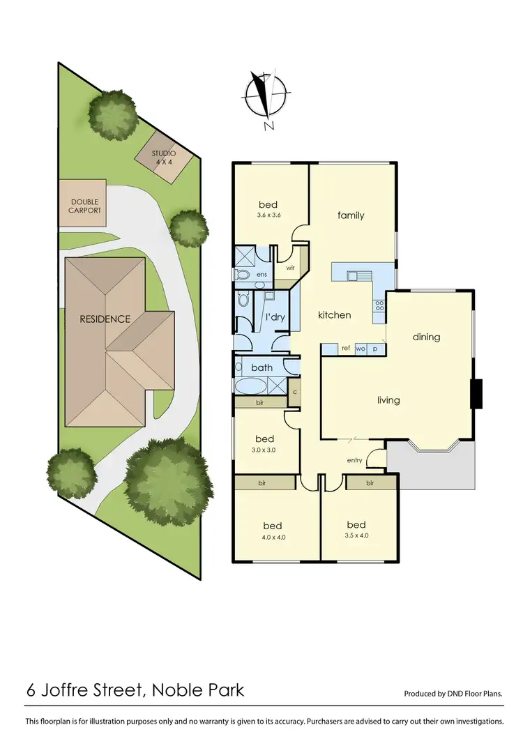 Floorplan of Homely house listing, 6 Joffre Street, Noble Park VIC 3174