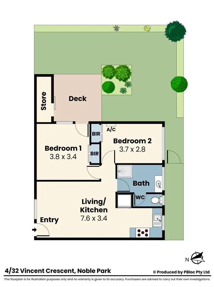 Floorplan of Homely unit listing, 4/32 Vincent Crescent, Noble Park VIC 3174
