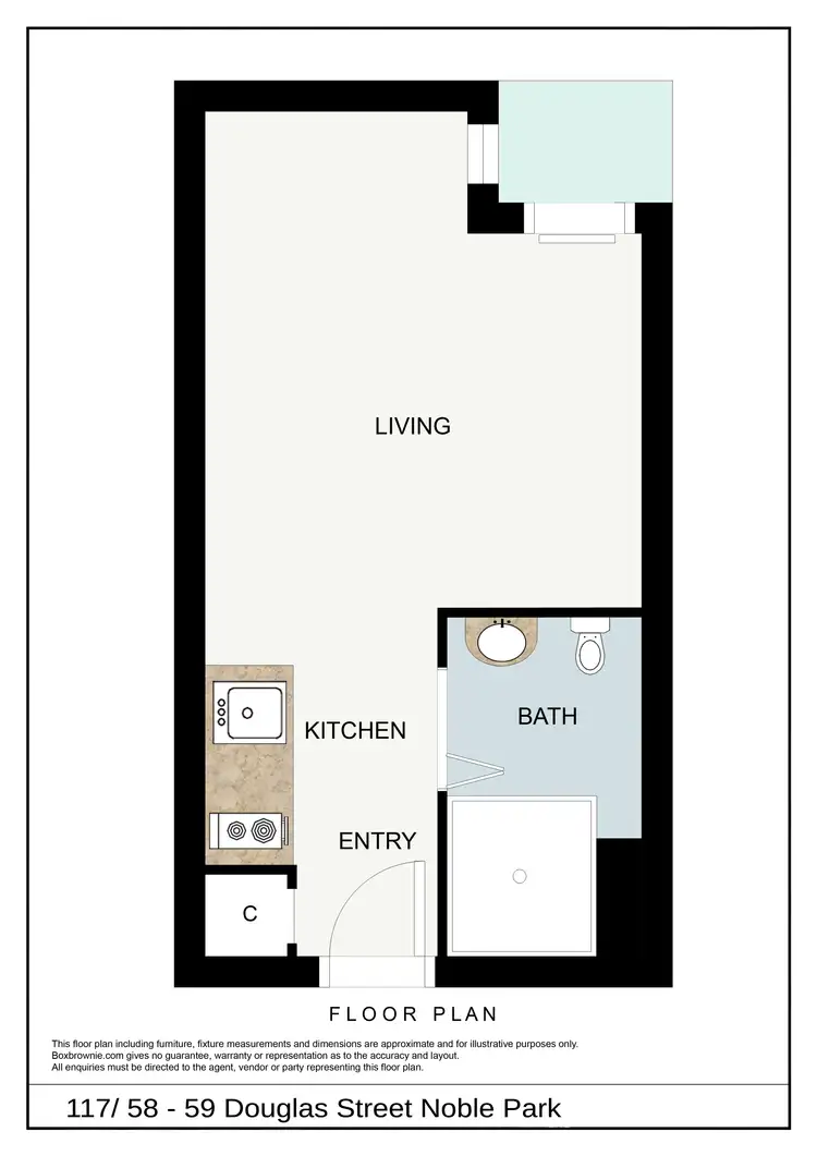 Floorplan of Homely apartment listing, 117/58-59 Douglas Street, Noble Park VIC 3174
