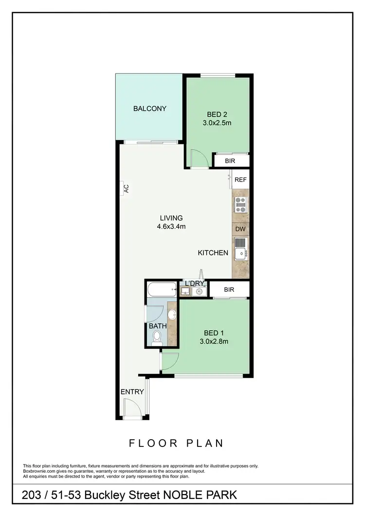 Floorplan of Homely apartment listing, 203/51-53 Buckley Street, Noble Park VIC 3174