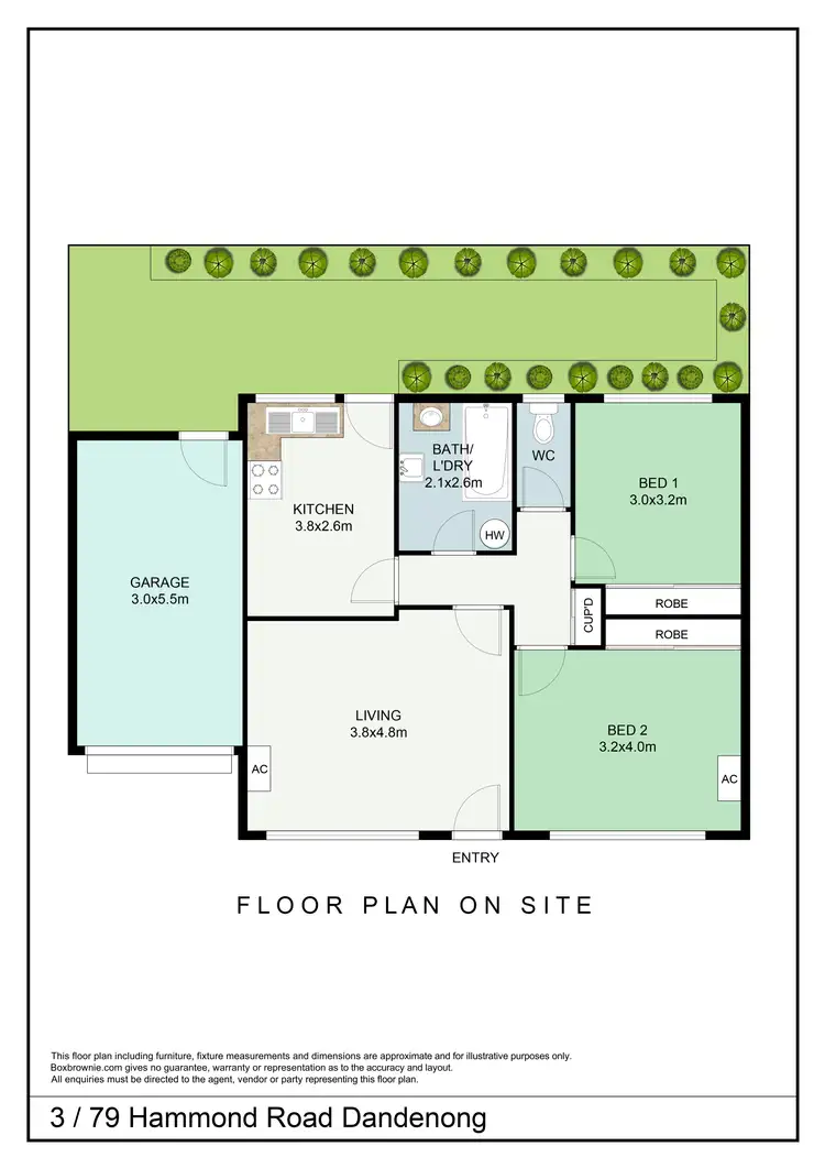 Floorplan of Homely unit listing, 3/79 Hammond Road, Dandenong VIC 3175