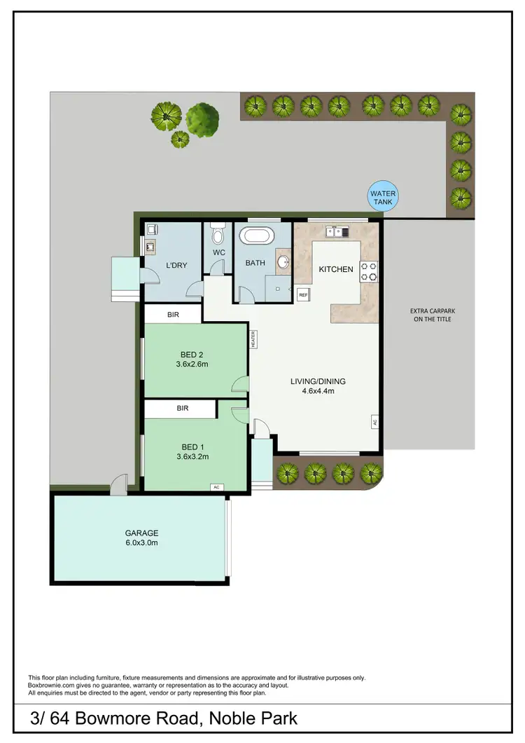 Floorplan of Homely unit listing, 3/64 Bowmore Road, Noble Park VIC 3174