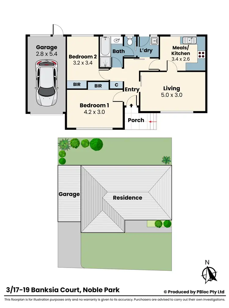 Floorplan of Homely unit listing, 3/17-19 Banksia Court, Noble Park VIC 3174