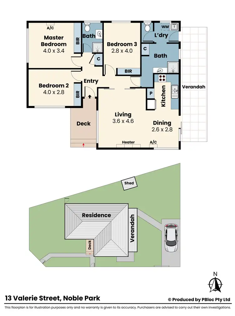 Floorplan of Homely house listing, 13 Valerie Street, Noble Park VIC 3174