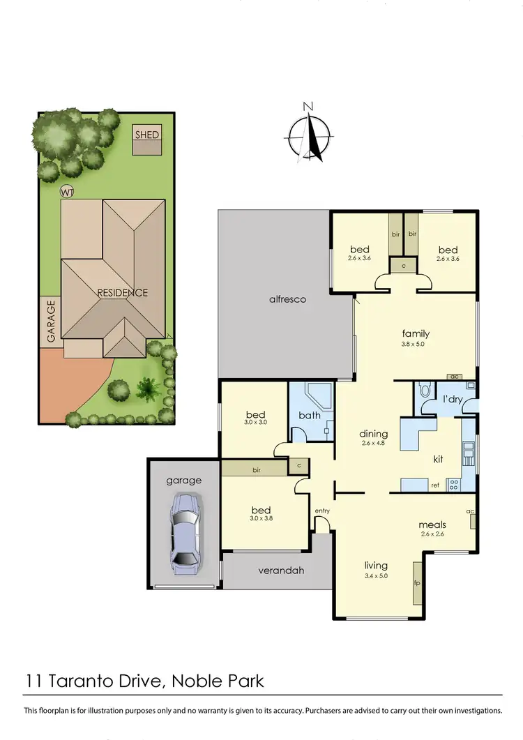 Floorplan of Homely house listing, 11 Taranto Drive, Noble Park VIC 3174