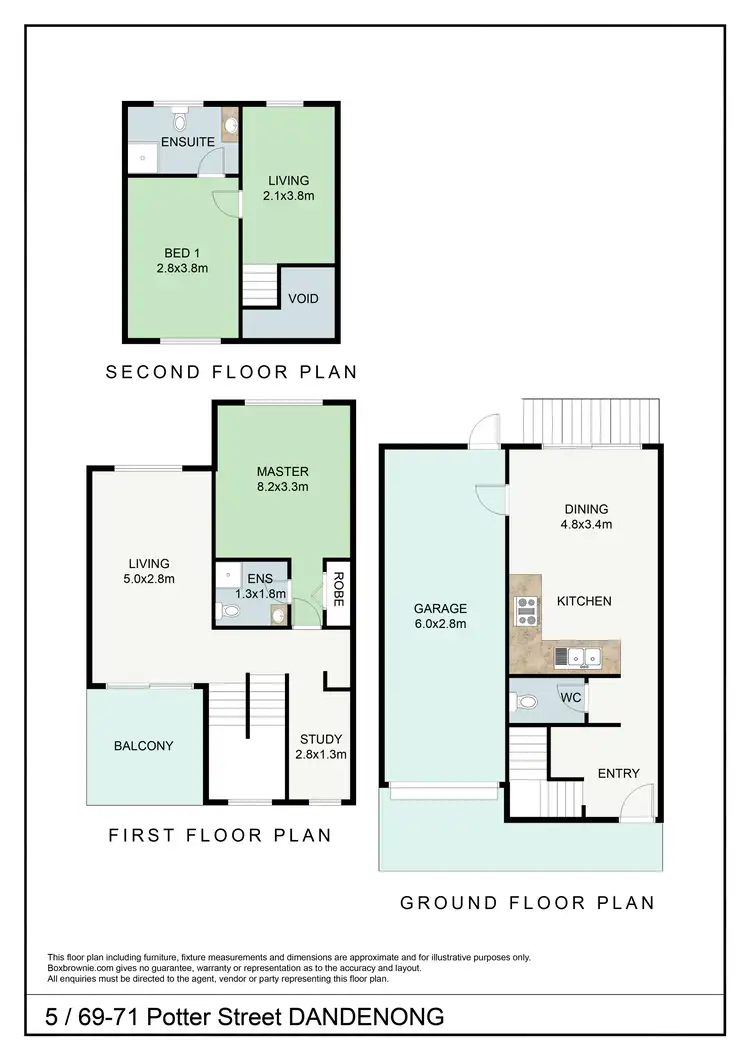 Floorplan of Homely townhouse listing, 11/69-71 Potter Street, Dandenong VIC 3175