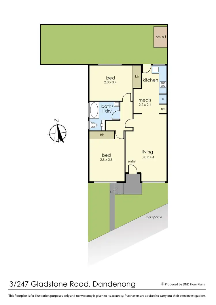 Floorplan of Homely unit listing, 3/247 Gladstone Road, Dandenong North VIC 3175