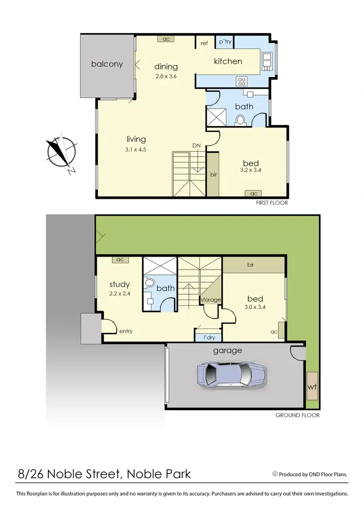 Floorplan of Homely townhouse listing, 8/26 Noble Street, Noble Park VIC 3174