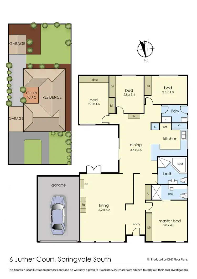 Floorplan of Homely house listing, 6 Juther Court, Springvale South VIC 3172