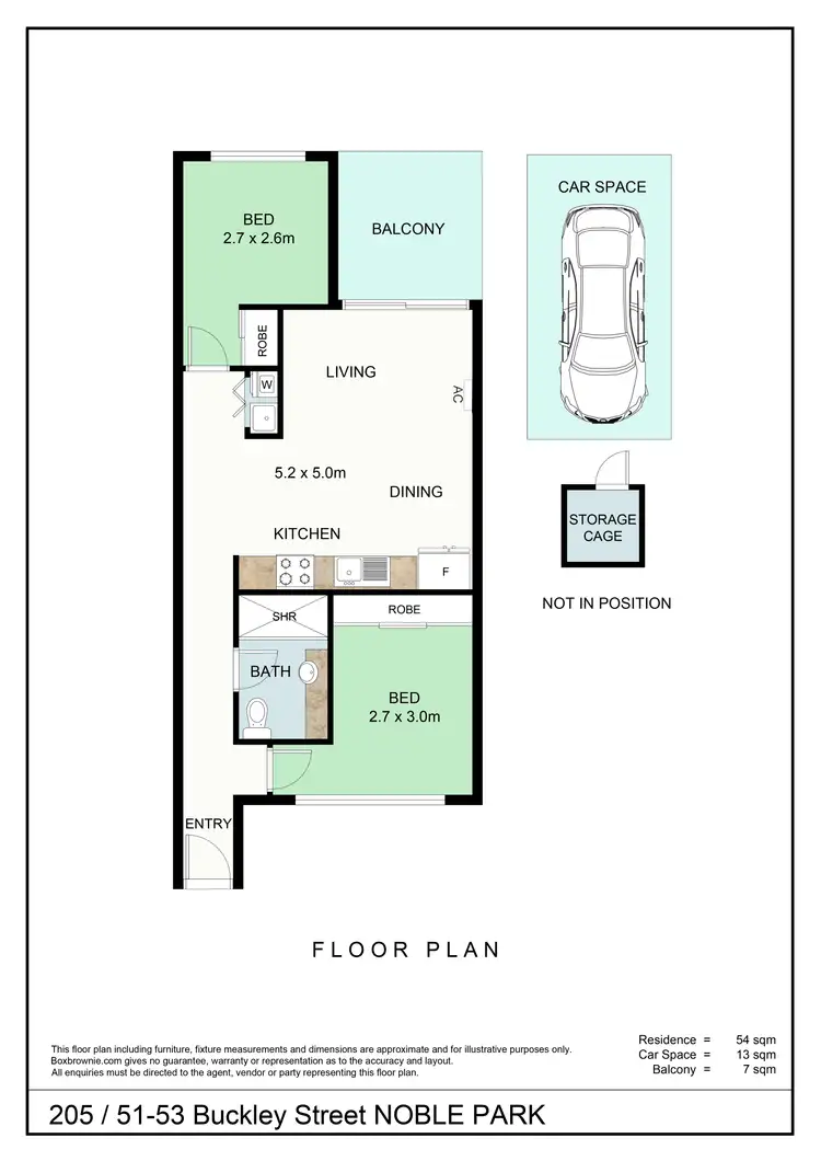 Floorplan of Homely apartment listing, 205/51-53 Buckley Street, Noble Park VIC 3174