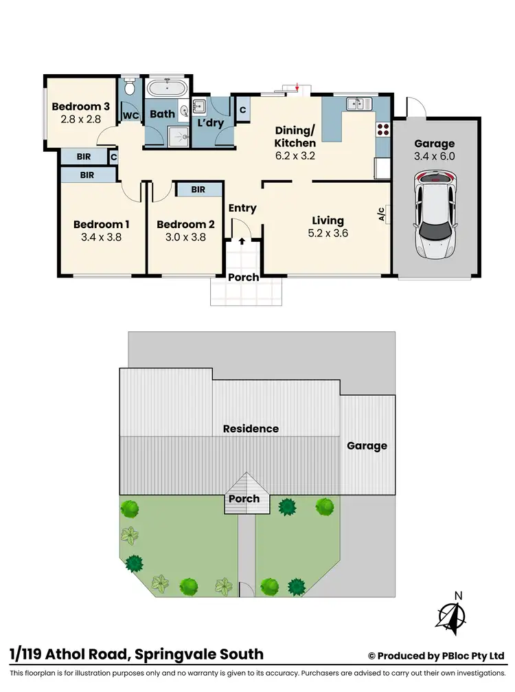 Floorplan of Homely unit listing, 1/119 Athol Road, Springvale South VIC 3172