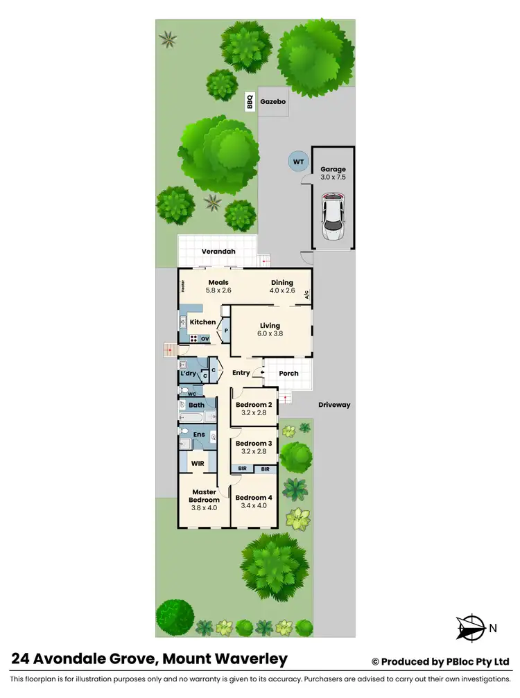 Floorplan of Homely house listing, 24 Avondale Grove, Mount Waverley VIC 3149