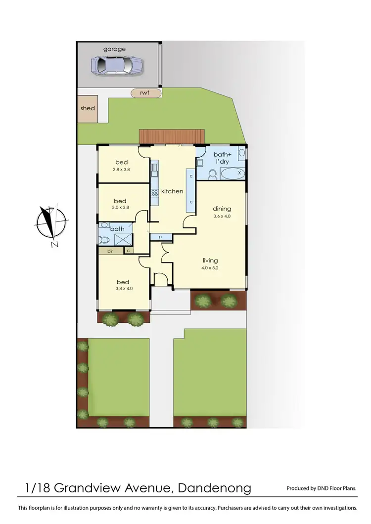 Floorplan of Homely unit listing, 1/18 Grandview Avenue, Dandenong VIC 3175