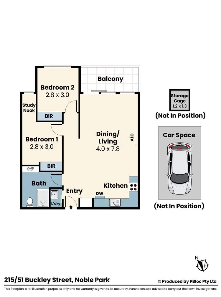 Floorplan of Homely apartment listing, 215/51-53 Buckley Street, Noble Park VIC 3174
