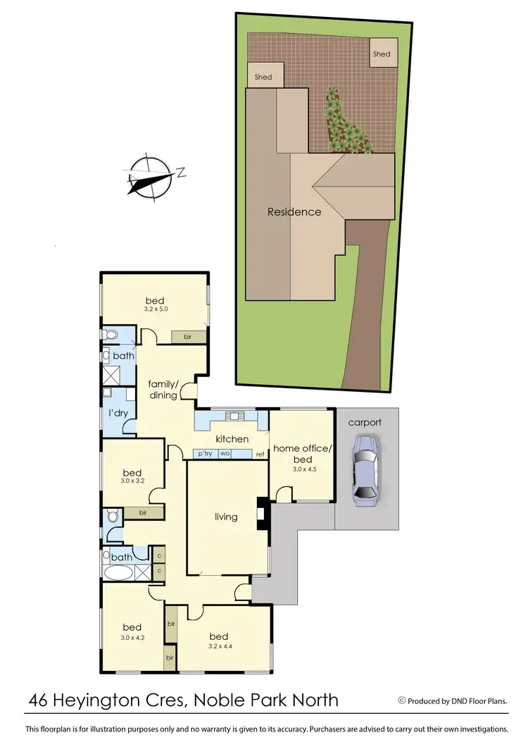 Floorplan of Homely house listing, 46 Heyington Crescent, Noble Park North VIC 3174
