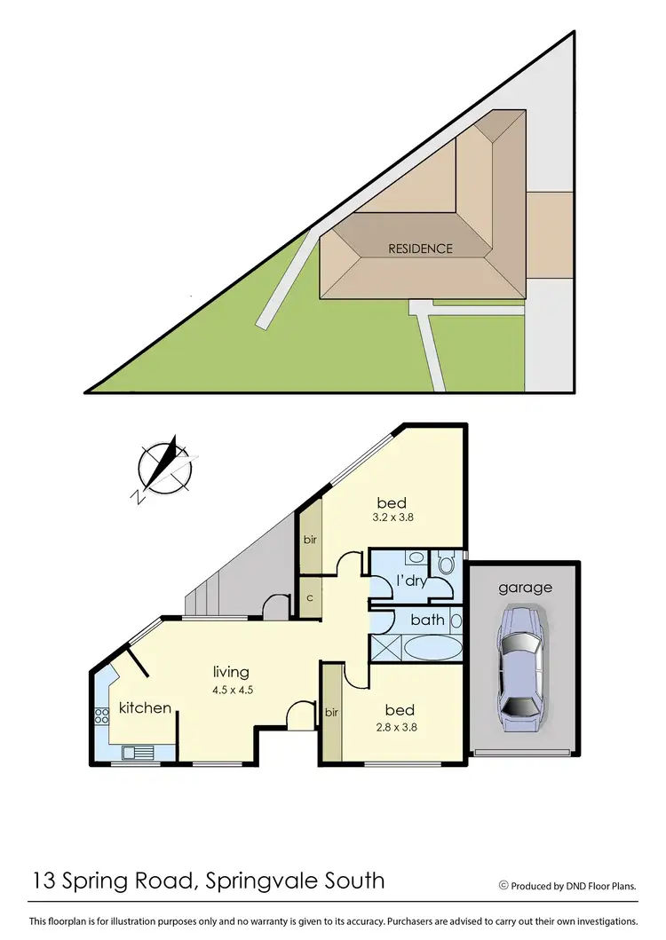 Floorplan of Homely unit listing, 13 Spring Road, Springvale South VIC 3172