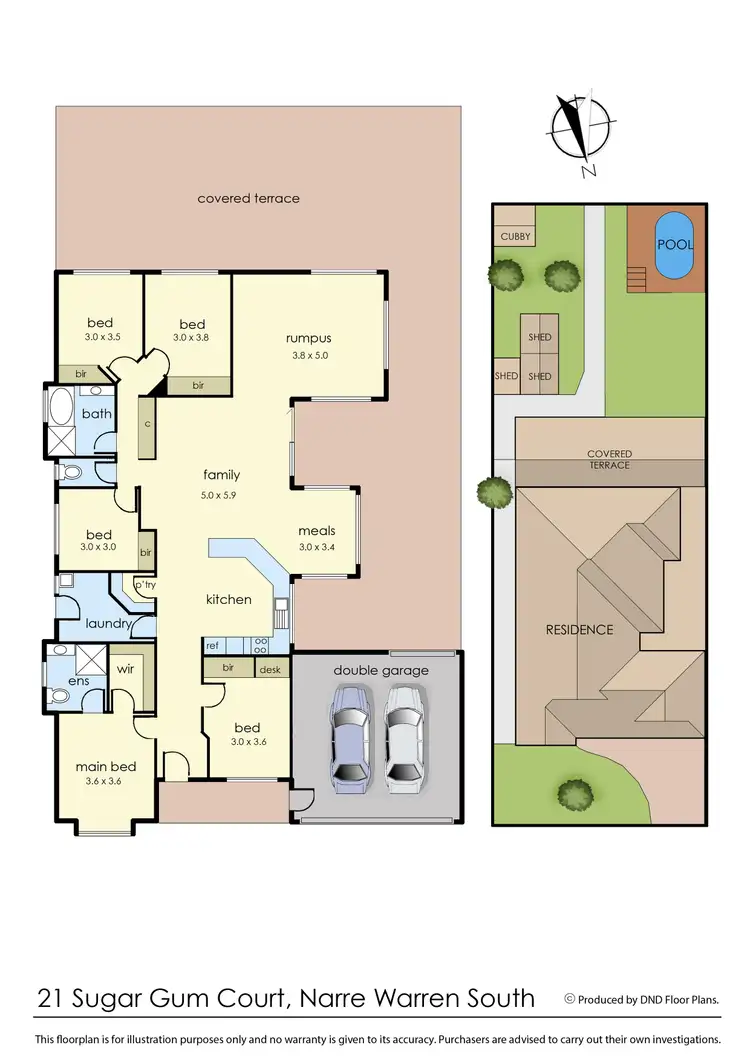 Floorplan of Homely house listing, 21 Sugar Gum Court, Narre Warren South VIC 3805