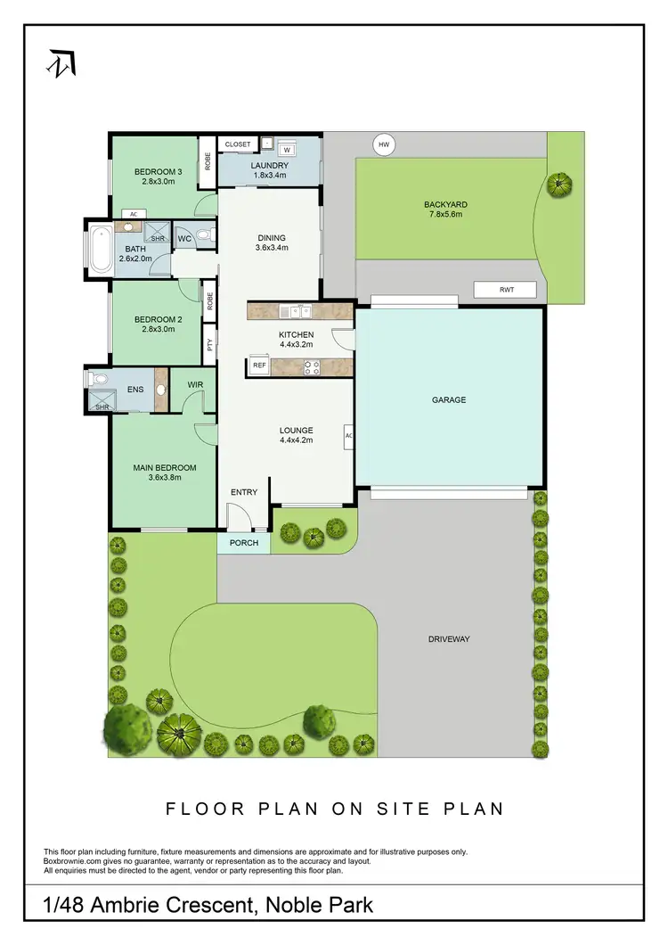 Floorplan of Homely unit listing, 1/48 Ambrie Crescent, Noble Park VIC 3174