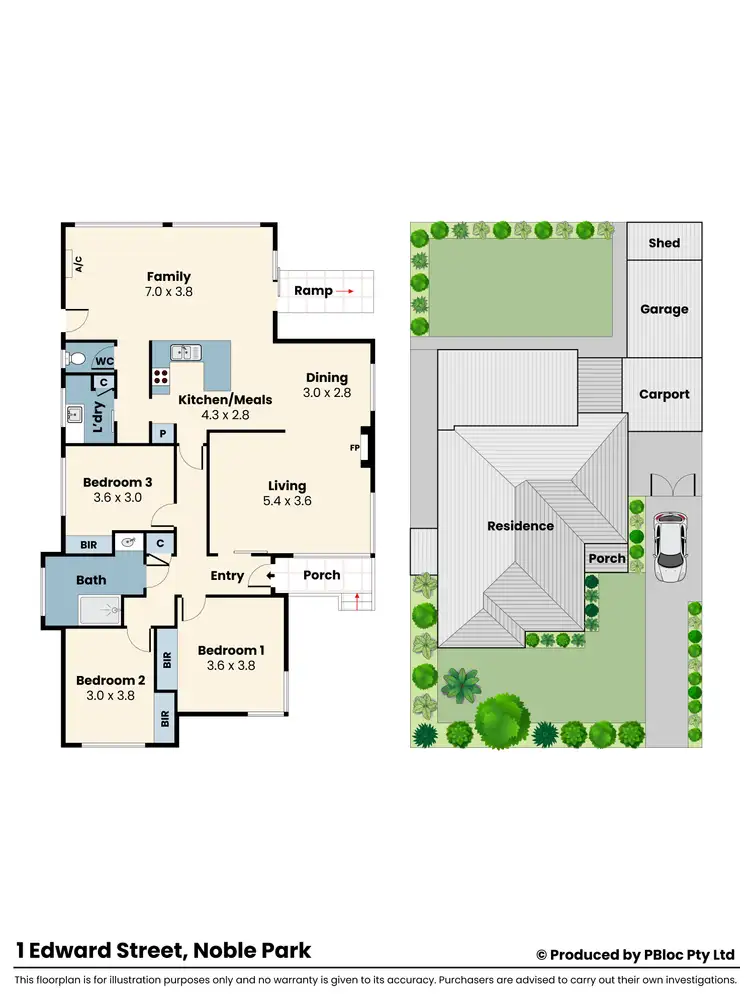 Floorplan of Homely house listing, 1 Edward Street, Noble Park VIC 3174