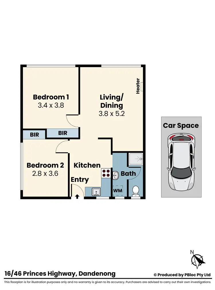 Floorplan of Homely apartment listing, 16/46 Princes Highway, Dandenong VIC 3175