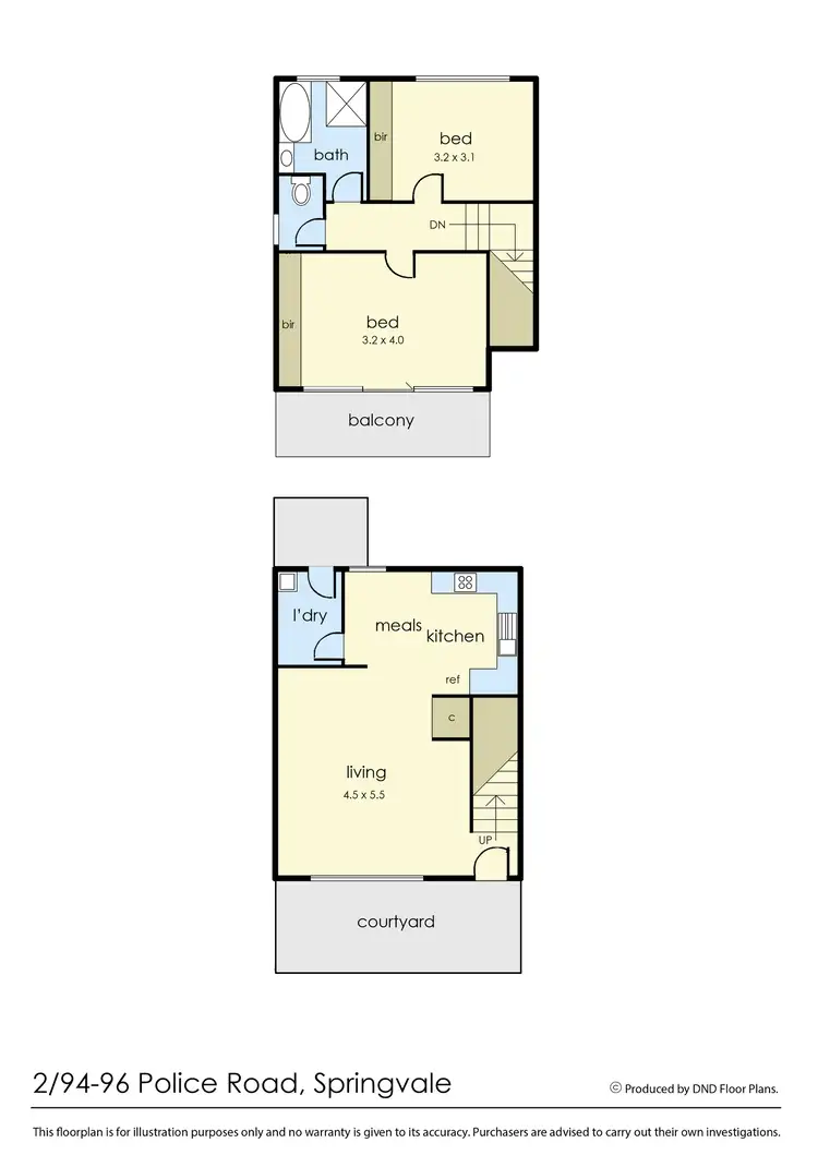 Floorplan of Homely townhouse listing, 2/94-96 Police Road, Springvale VIC 3171